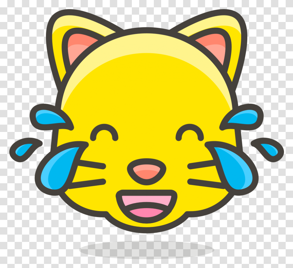 Cat Face With Tears Of Joy Easy Cat Emoji Drawing, Label, Sticker, Plush Transparent Png