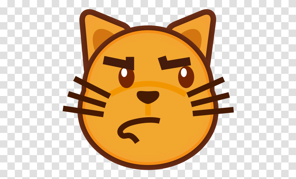 Cat Face With Tears Of Joy Emoji Clip Art Crying Emoticon Open Mouth Cat Clipart, Logo, Trademark, Halloween Transparent Png