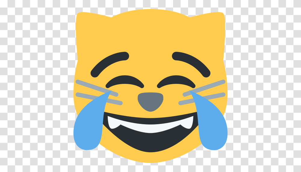 Cat Face With Tears Of Joy Emoji, Pillow, Cushion, Label Transparent Png