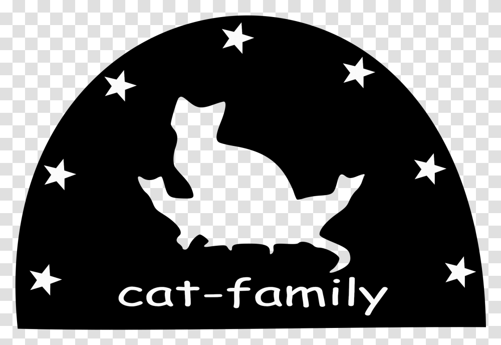 Cat Family Silhouette Clip Arts Puerto Rican Face Mask, Star Symbol, Tree, Plant Transparent Png