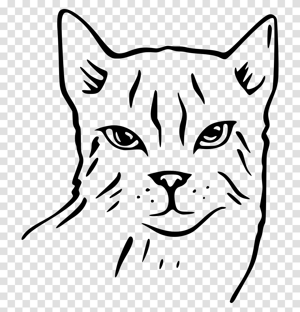 Cat Free Cat Face File, Stencil, Drawing, Label Transparent Png
