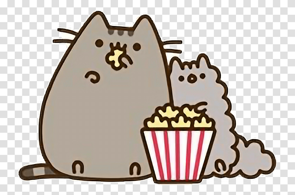 Cat Gato Pusheen Popcorn Love Foryou Freetoedit Imgenes Del Gato Pusheen, Food, Sweets, Confectionery, Birthday Cake Transparent Png