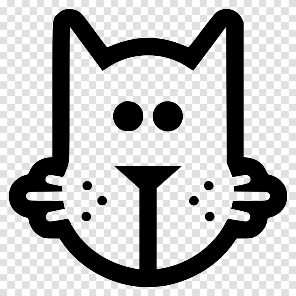 Cat Head Icon Free Download, Stencil, Emblem, Lawn Mower Transparent Png