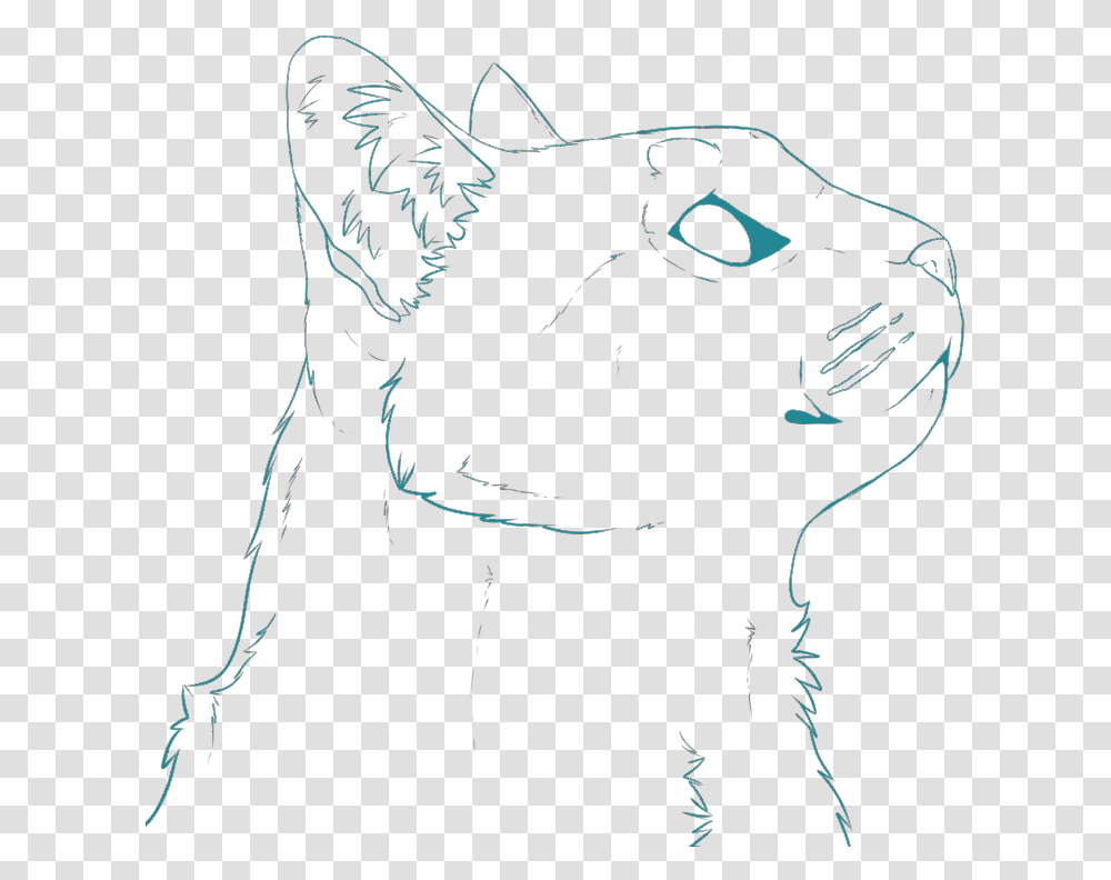 Cat Head Teal Facing Right Cat Head Facing Right, Pet, Animal, Person, Canine Transparent Png