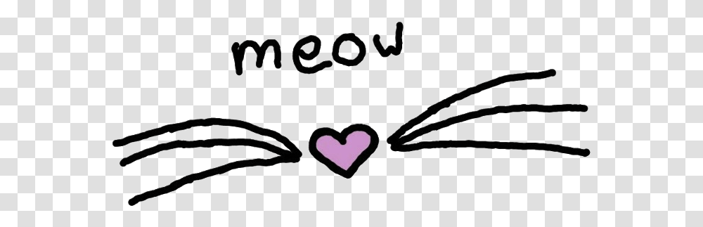 Cat Heart Nose Whiskers Meow Neko Freetoedit Heart, Apparel Transparent Png