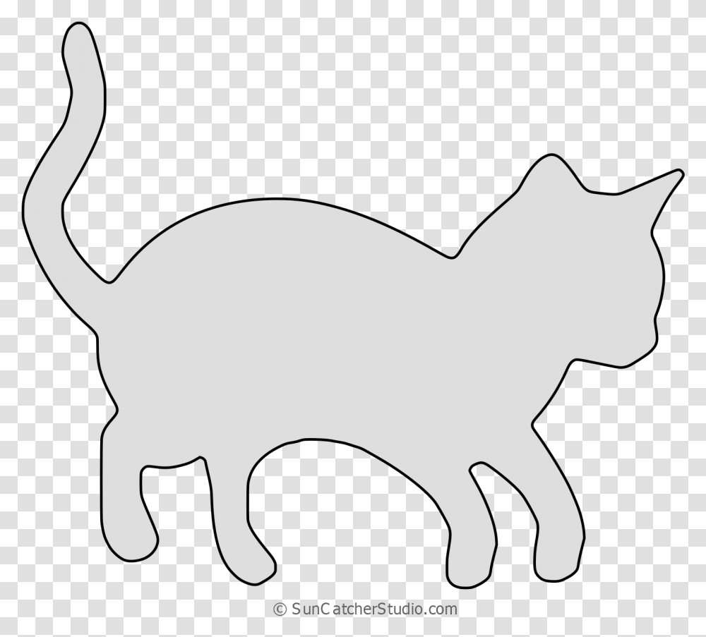 Cat Hunting Cat Silhouette Pattern Stencil Asian, Animal, Mammal, Horse Transparent Png
