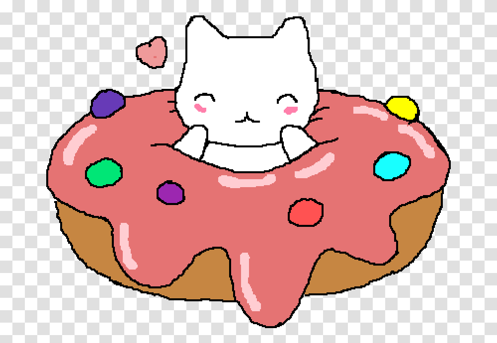 Cat In A Donut Donut Cat Clipart, Leaf, Plant, Food, Jigsaw Puzzle Transparent Png