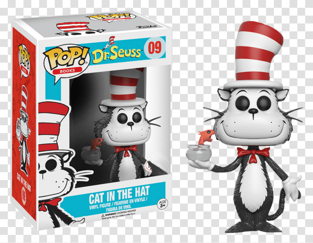 Cat In The Hat With Fish Bowl Us Exclusive Pop Vinyl Funko Pop Cat In The Hat, Label, Snowman, Nature Transparent Png