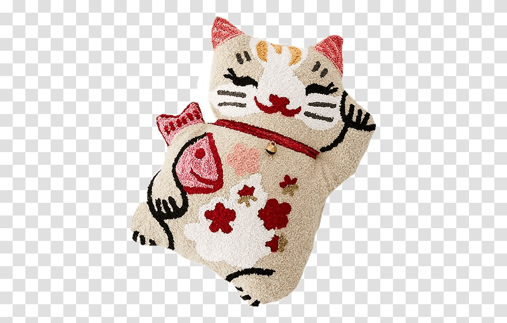 Cat Japanese Oriental Aesthetic Freetoedit Urban Outfitters Lucky Cat Pillow, Plush, Toy, Rug, Gift Transparent Png