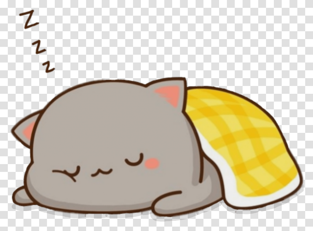 Cat Kawaii Cute Dream Nigth Cat, Sunglasses, Pillow, Cushion, Sweets Transparent Png
