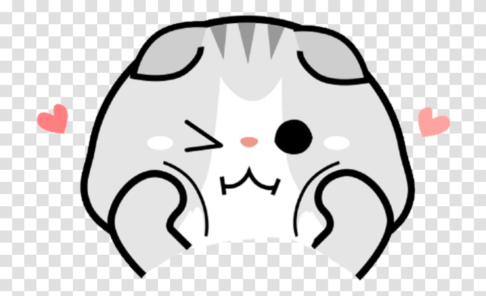 Cat Kawaii Cute Gato Chibi Tierno Blush Kawaii Cat Head, Pillow, Cushion, Stencil, Face Transparent Png