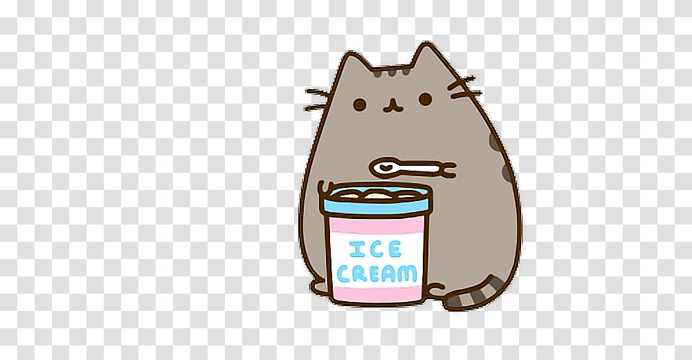 Cat Kedi Katze Pusheen Kitty Pusheencat Cgnyb Pusheen Cat With Ice Cream, Tin, Can, Aluminium Transparent Png