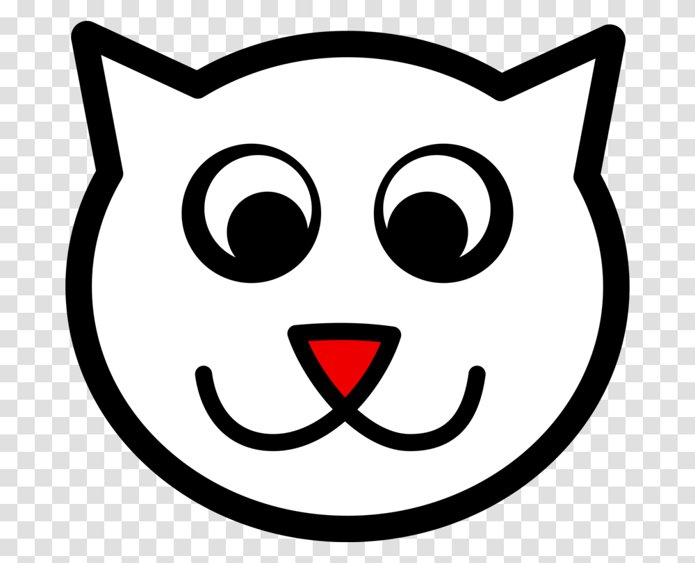 Cat Kitten Drawing Face Smiley, Label, Stencil Transparent Png
