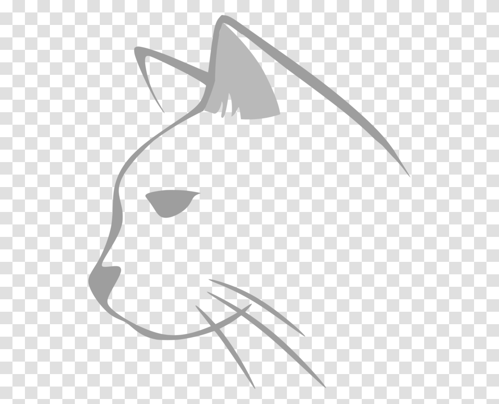 Cat Line Art Kitten Drawing Silhouette, Axe, Tool, Stencil, Animal Transparent Png