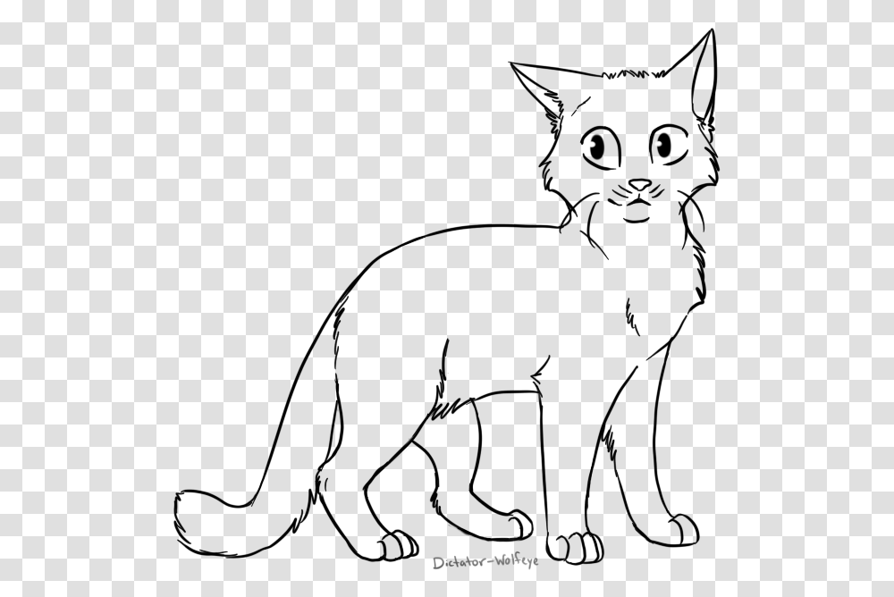 Cat Lineart By Wolfeye Cat Base Background, Outdoors, Nature, Night, Outer Space Transparent Png