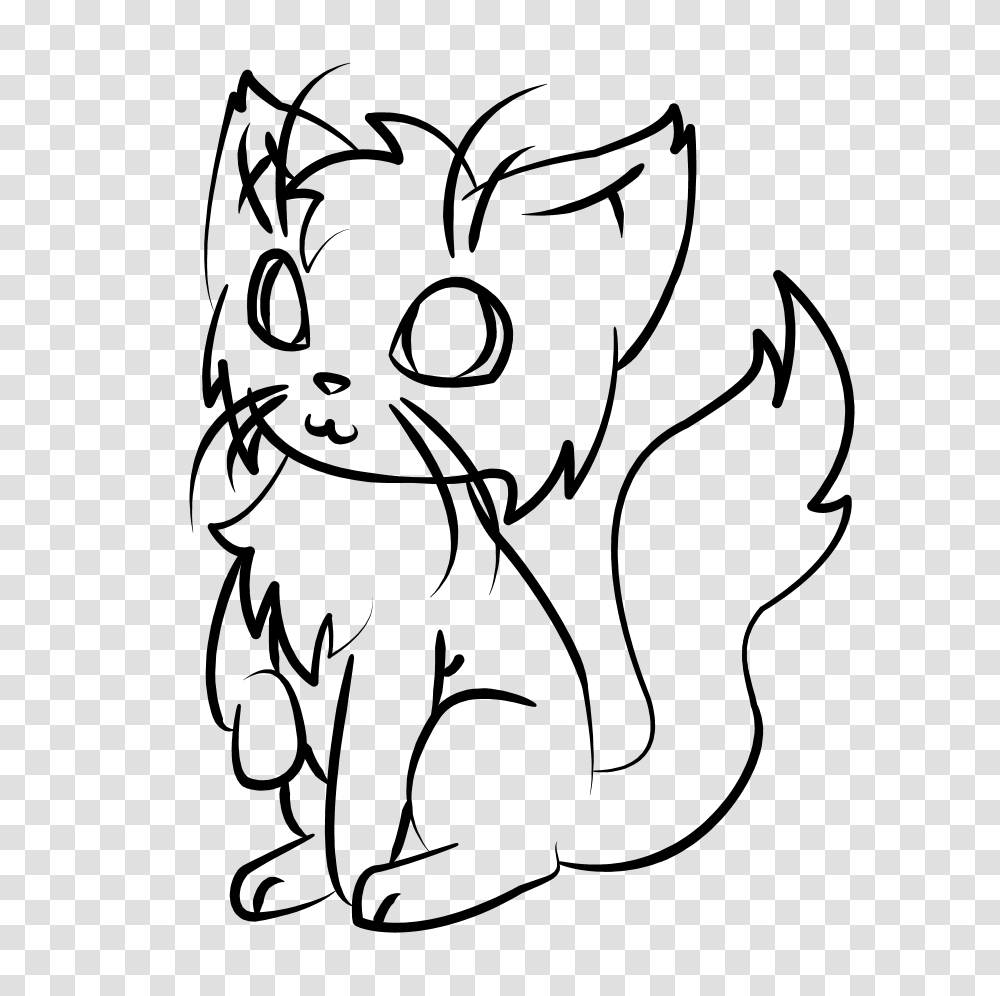 Cat Lineart Ms Paint Friendly, Gray, World Of Warcraft Transparent Png