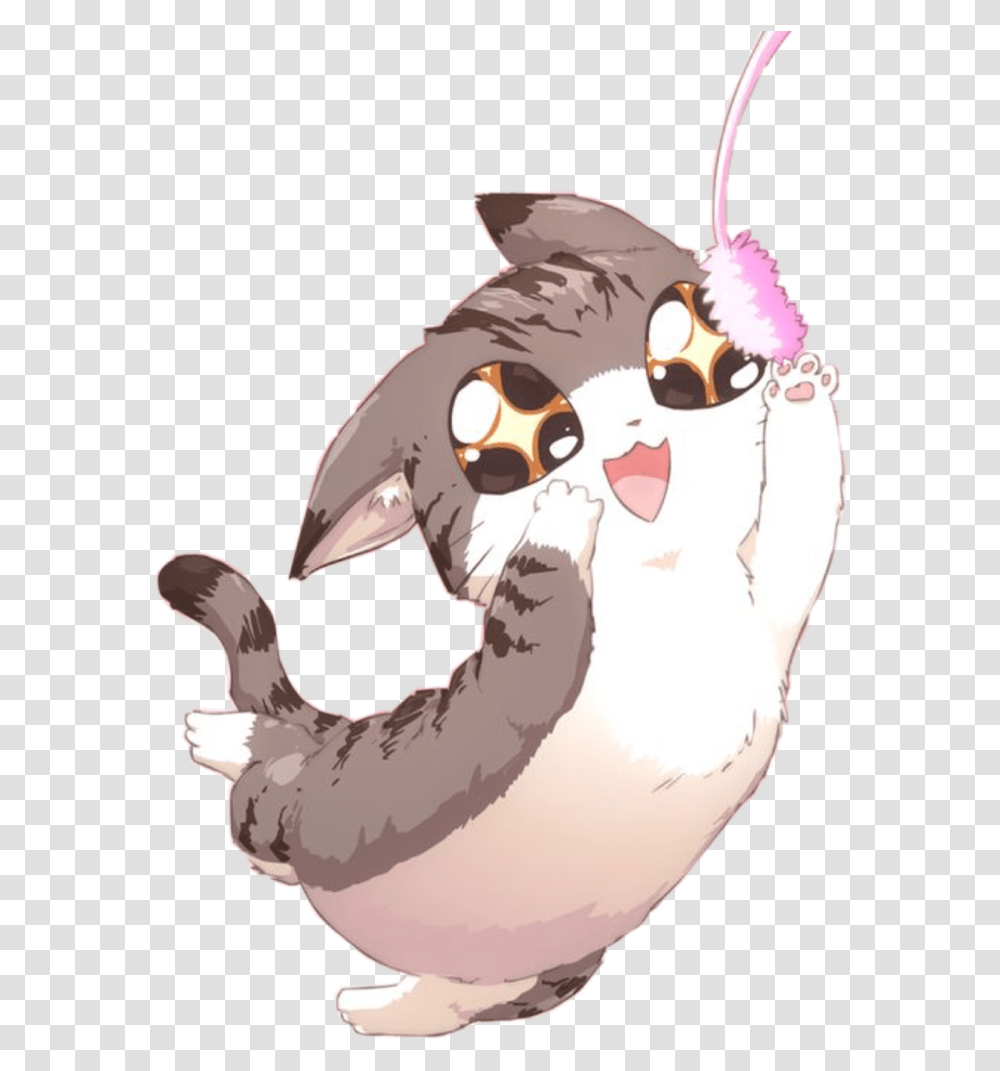 Cat Love Clipart Chibi Cute Anime Cat, Animal, Sunglasses, Mammal, Bird Transparent Png