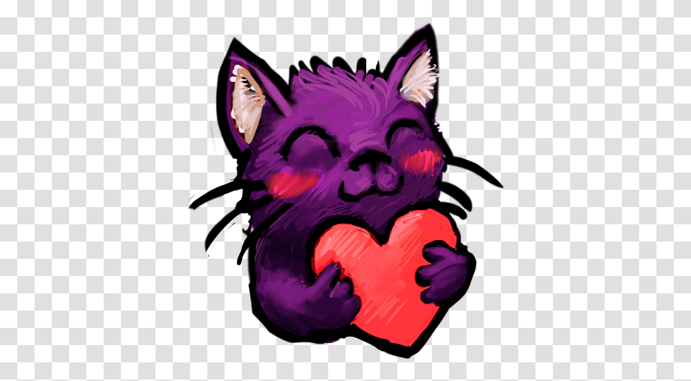 Cat Love Purple Like, Person, Human, Face Transparent Png