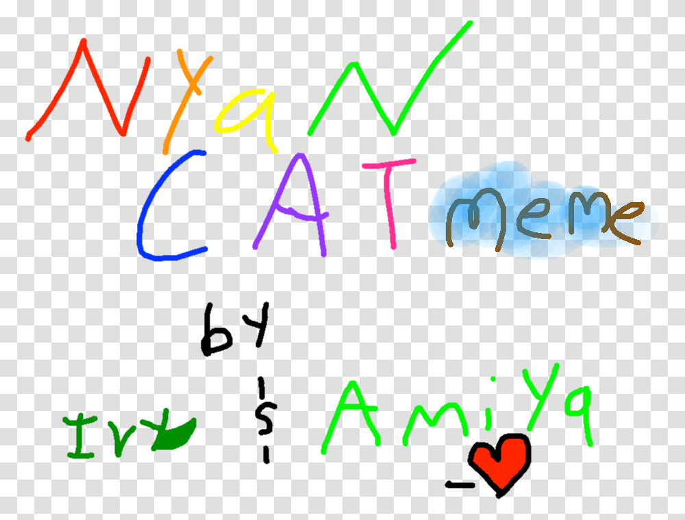 Cat Meme Heart, Alphabet, Handwriting, Poster Transparent Png