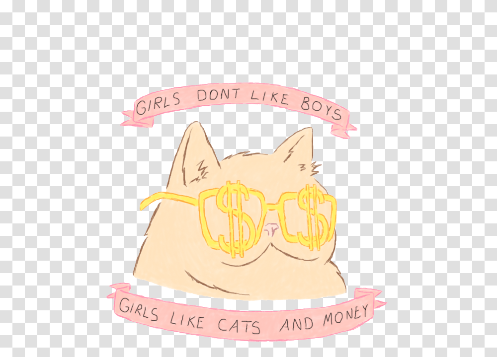 Cat Money And Girl Image Girls Dont Want Boys, Birthday Cake, Food, Pet, Animal Transparent Png