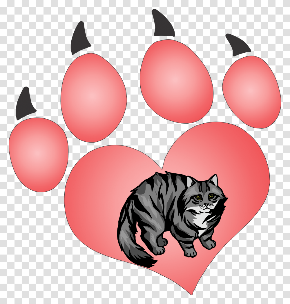 Cat Paw 90 Decal Illustration, Balloon, Tiger, Wildlife, Mammal Transparent Png