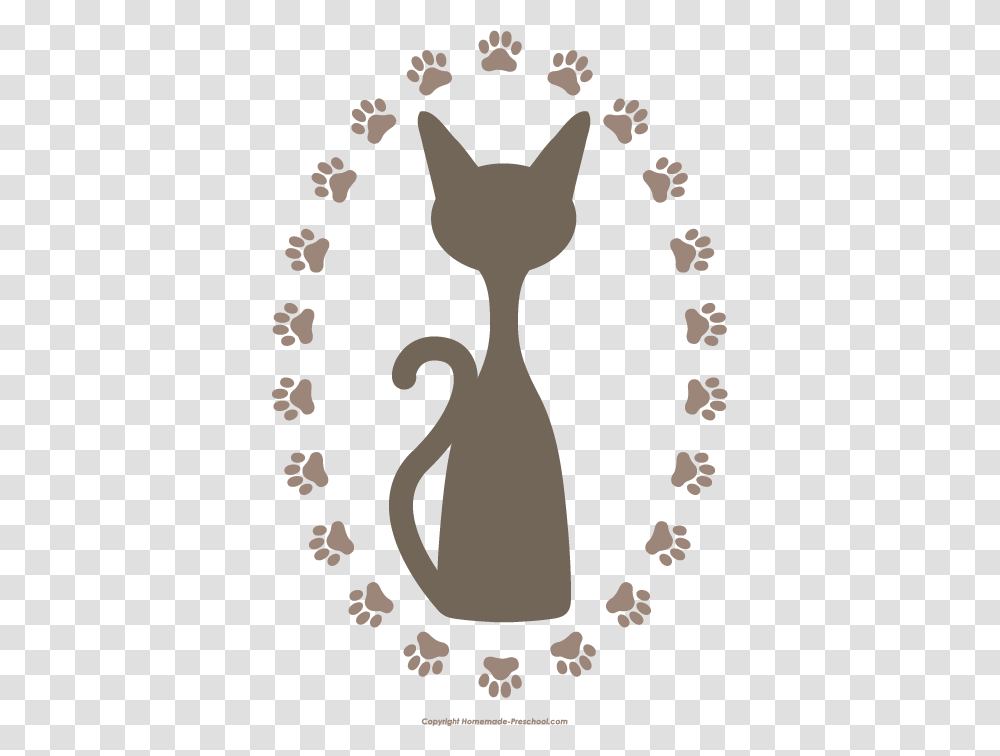 Cat Paw Prints Free Clip Art, Footprint, Animal, Stencil, Mammal Transparent Png