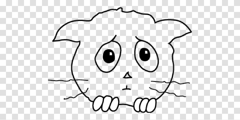 Cat Sad Clip Art For Web, Drawing, Stencil, Doodle, Piggy Bank Transparent Png