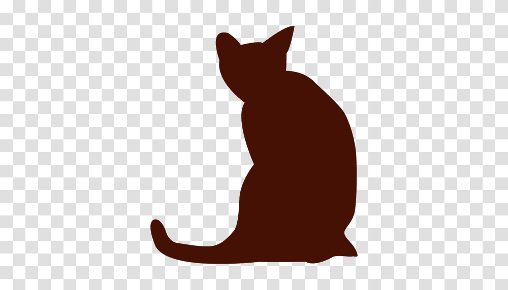 Cat Silhouette In Red, Pet, Mammal, Animal, Black Cat Transparent Png