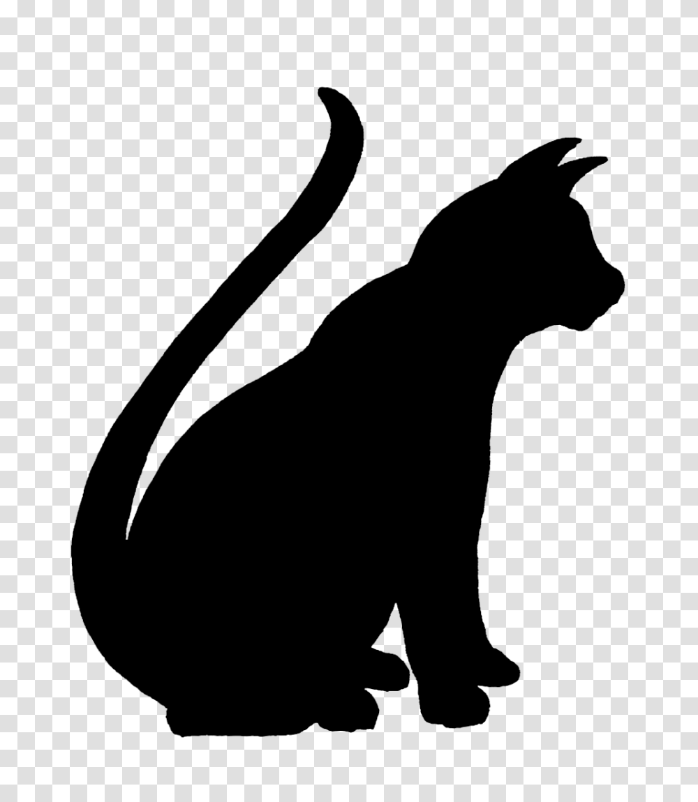 Cat Sillouette, Cross, Logo Transparent Png