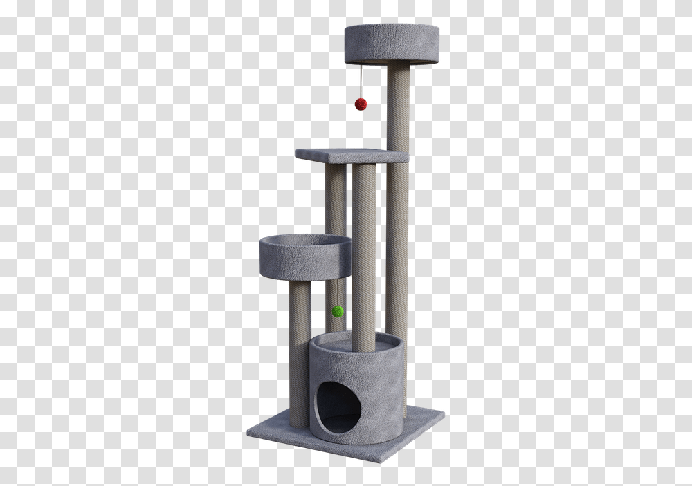 Cat Tower Scratch Post Pet House Cute Fur Steel, Cylinder, Water Transparent Png