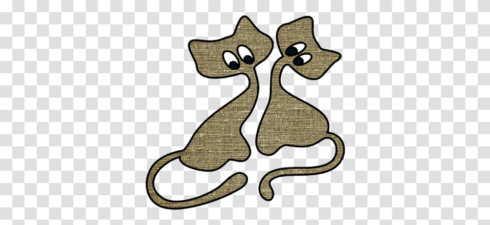 Cat Two Fabric Tissue Funny Images - Free I Love Dnipro, Snake, Animal, Art, Rug Transparent Png