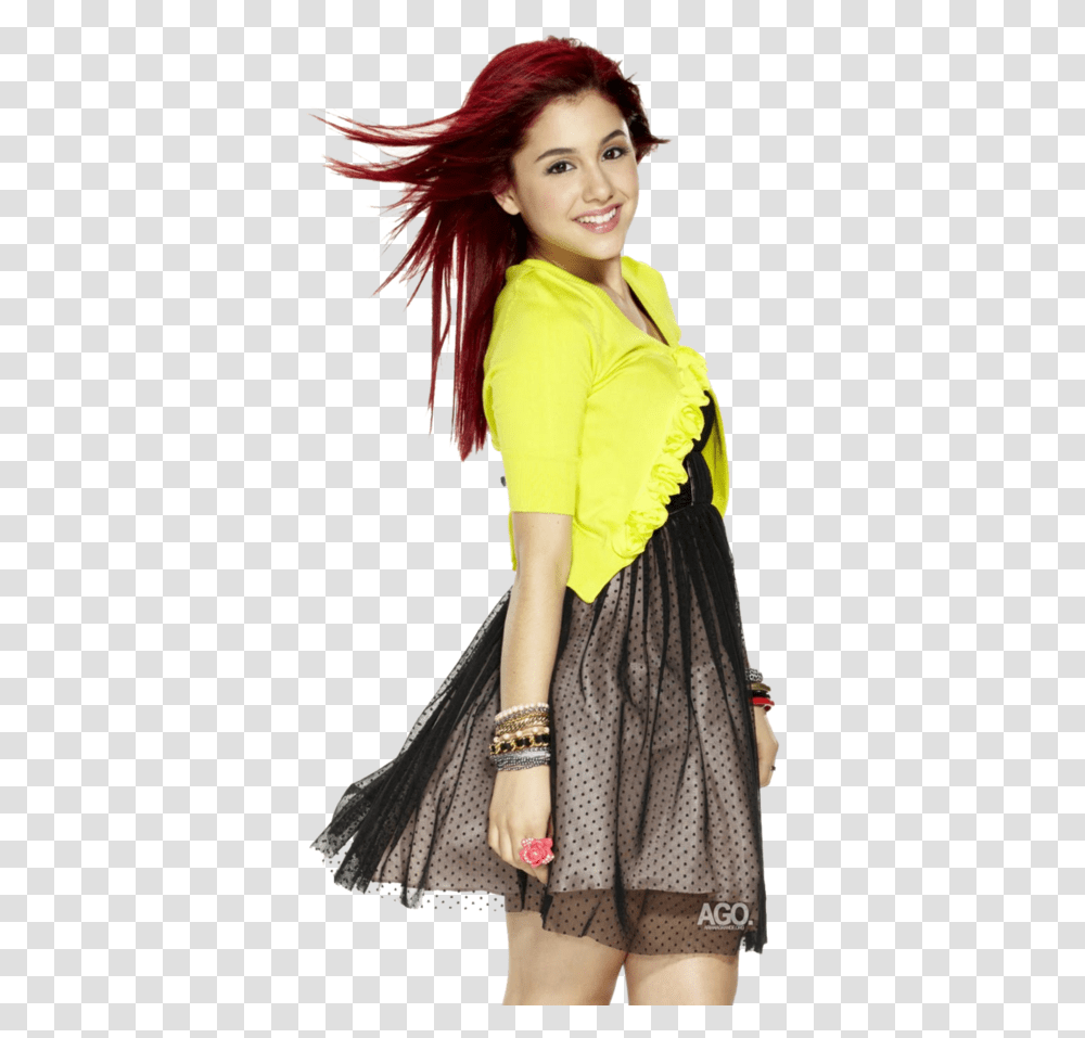 Cat Valentine Ariana Grande Victorious Victorious Ariana Grande Red Hair, Clothing, Female, Person, Accessories Transparent Png