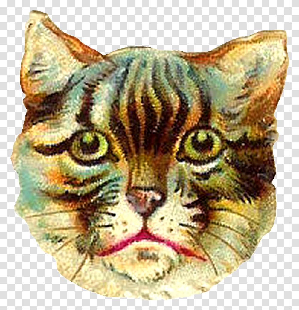 Cat Vintage, Head, Egyptian Cat, Pet, Mammal Transparent Png