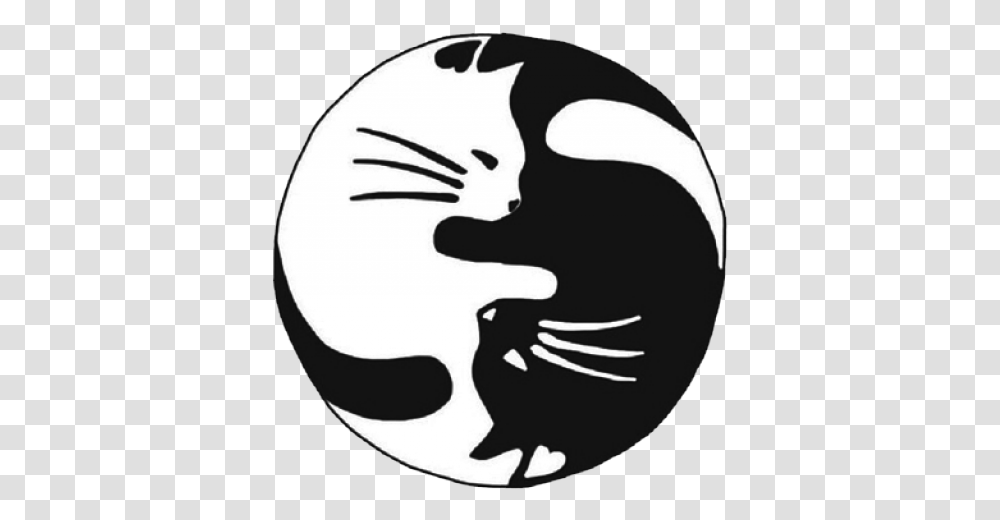 Cat Yin Yang, Stencil, Face, Tribe Transparent Png