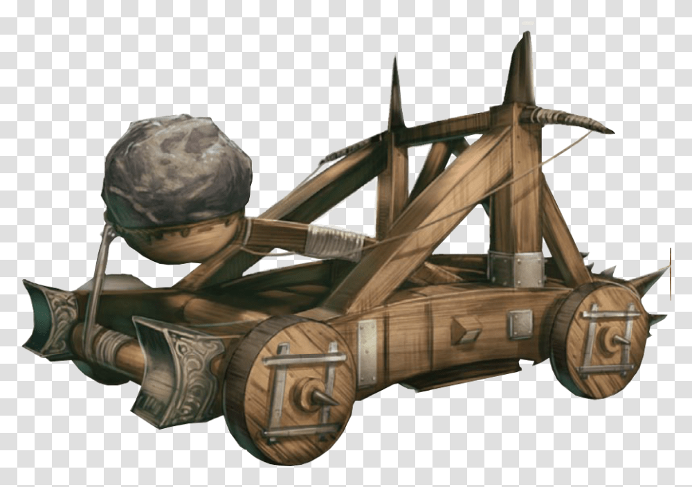 Catapult, Person, Helmet, Wood, Animal Transparent Png