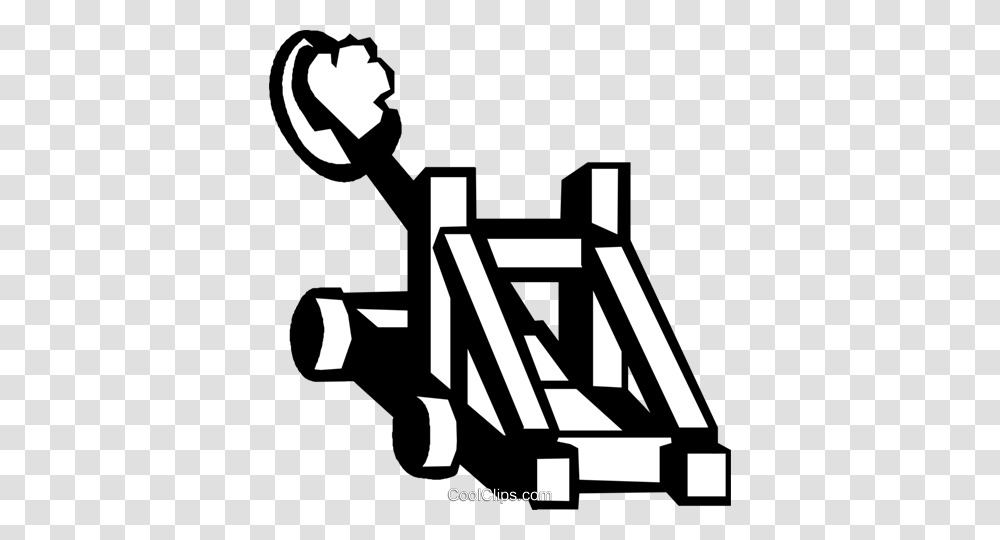 Catapults Royalty Free Vector Clip Art Illustration, Stencil, Cross Transparent Png