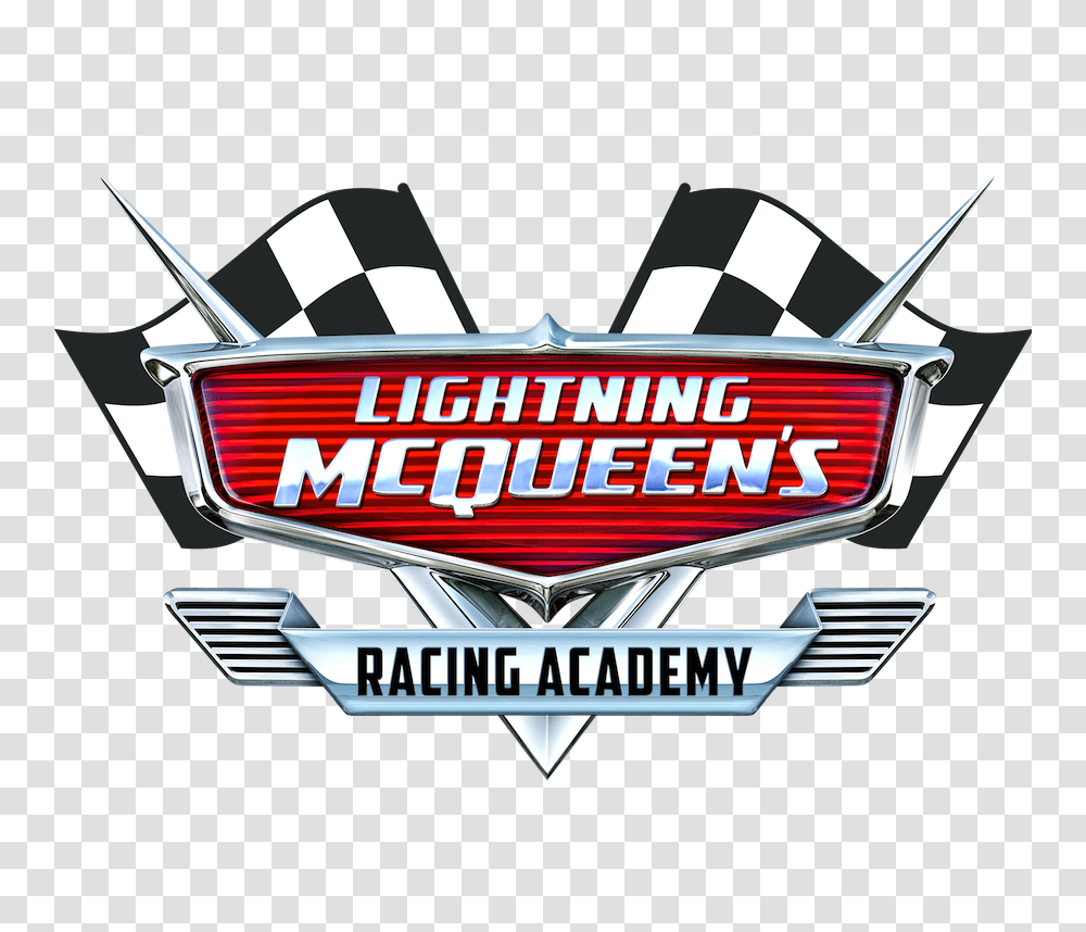 Catch A Sneak Peek Into Lightning Mcqueen's Racing Academy Lightning Mcqueen Cars Logo, Symbol, Trademark, Emblem, Text Transparent Png