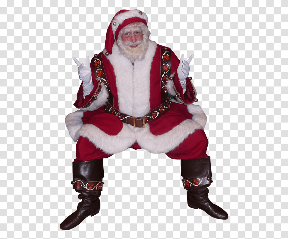 Catch Santa Claus In My House For Christmas Messages Santa Claus, Costume, Person, Human Transparent Png