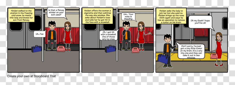Catcher In The Rye Chapter 15 Storyboard, Comics, Book, Person, Human Transparent Png