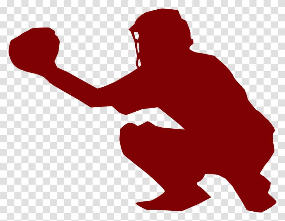 Catcher, Person, Human, Kneeling, Silhouette Transparent Png