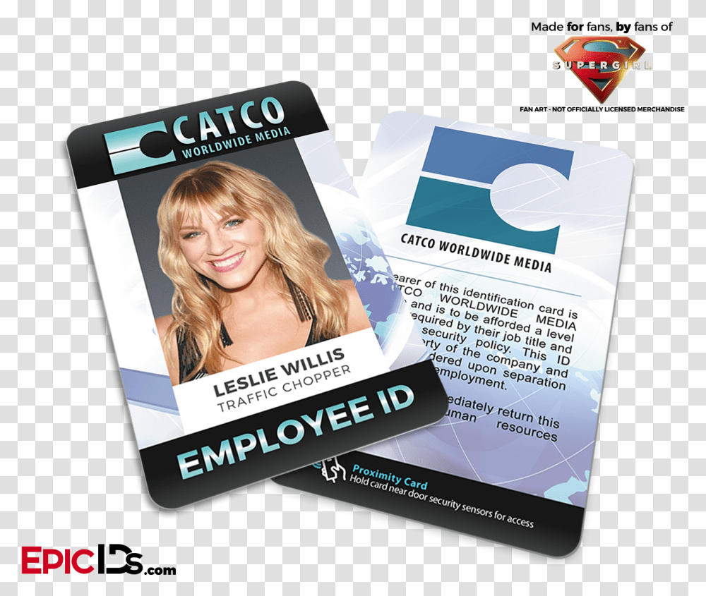 Catco Worldwide Media Supergirl Catco Media, Person, Human, Id Cards Transparent Png