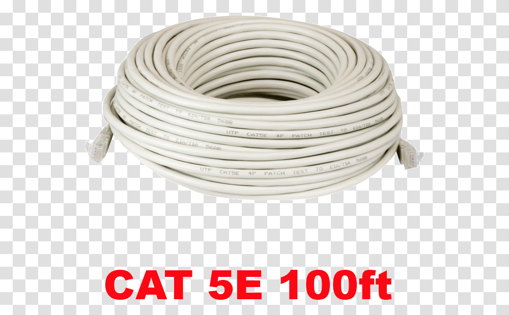 Category 5e Utp Rj45 Patch Cable White Gwcat100 100ft Cables, Wire, Spiral, Hose, Coil Transparent Png