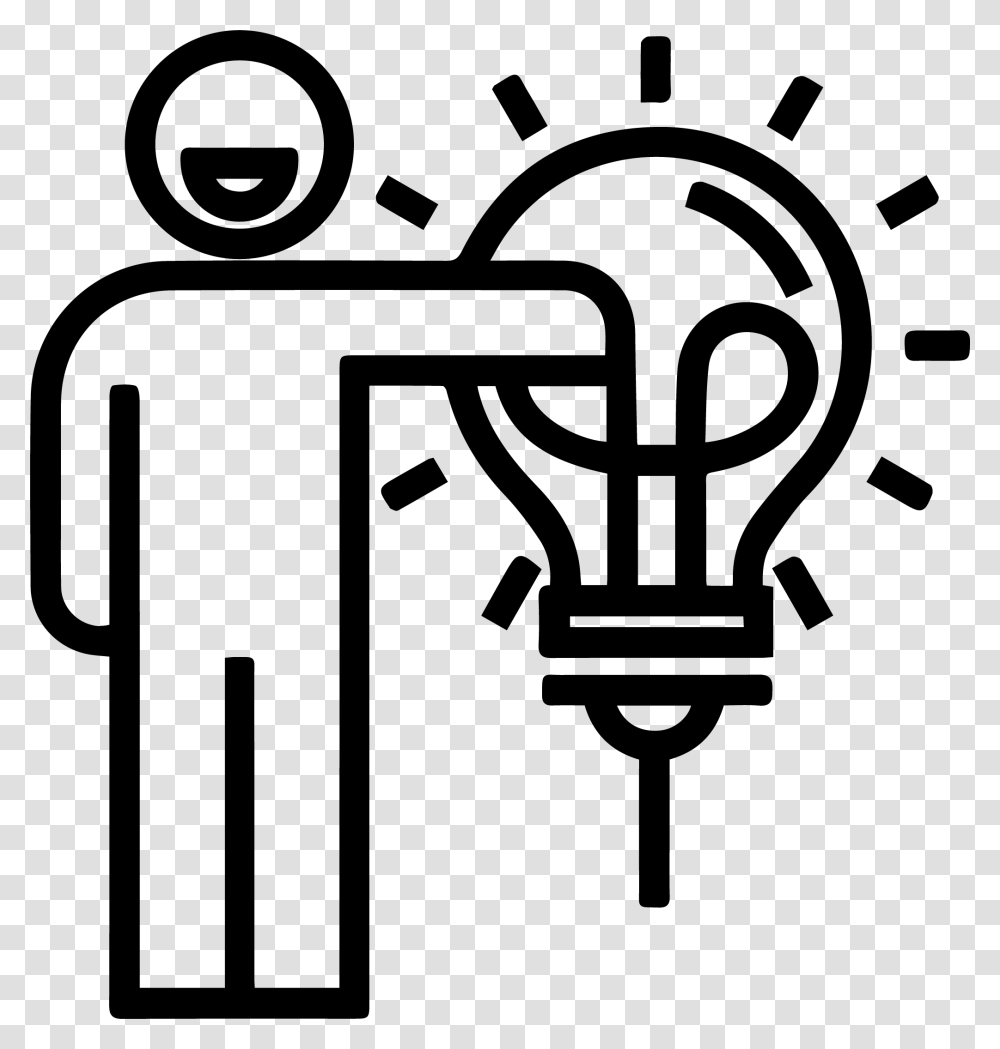 Category Icon Key Opinion Leader Icon, Light, Lightbulb, Utility Pole, Stencil Transparent Png