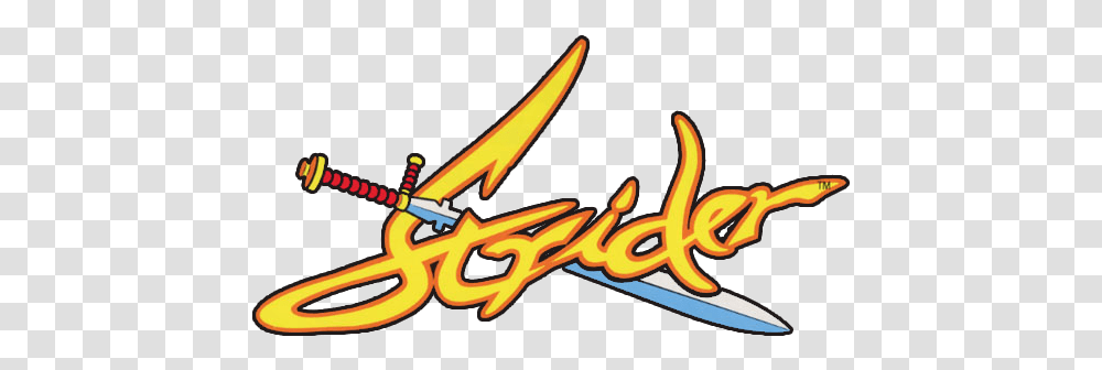 Categoryturbografx 16 Games Capcom Database Fandom Strider Arcade Logo, Text, Label, Scissors, Blade Transparent Png