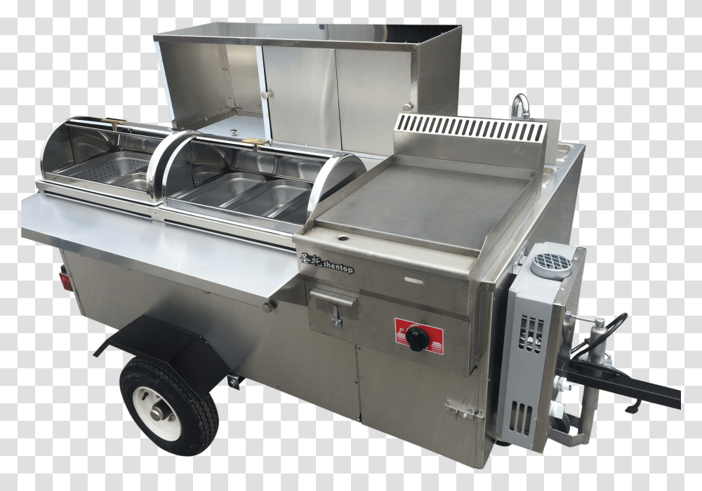 Cater Pro Cart Hot Dog Cart With Grill And Fryer Transparent Png