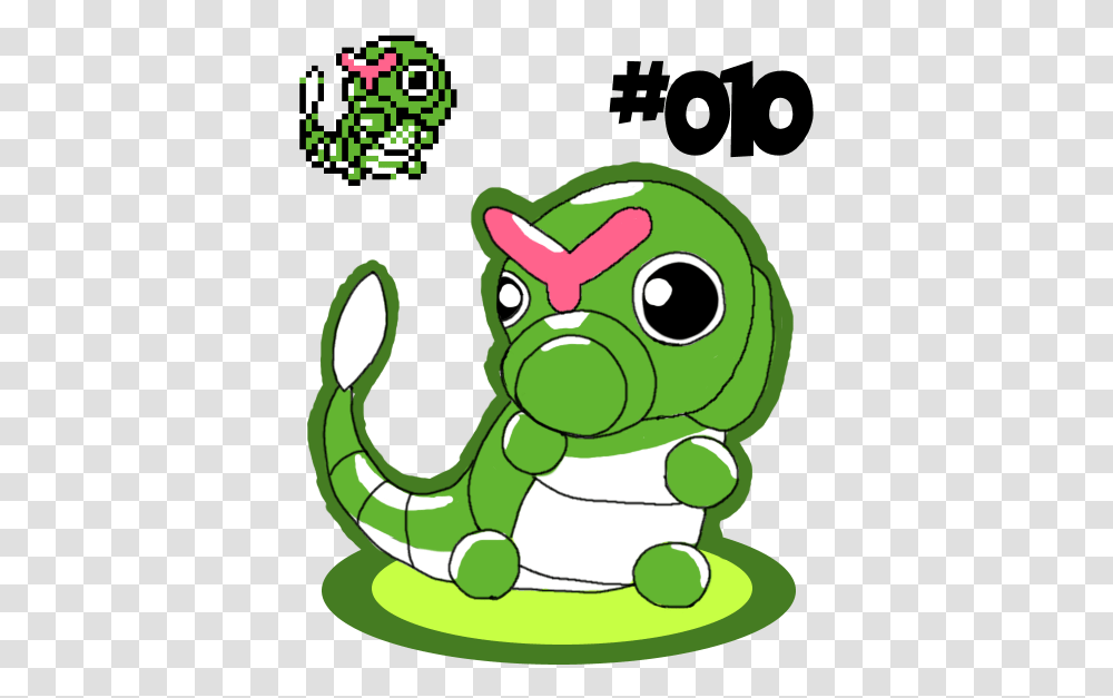 Caterpie Is Another Gbc Colored Pokemon Dot, Green, Reptile, Animal, Lizard Transparent Png