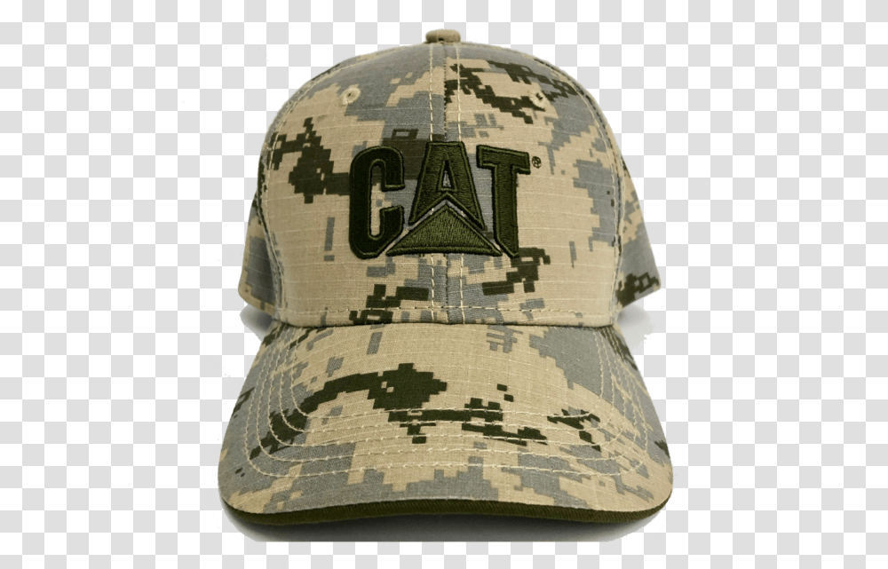 Caterpillar Cat Digital Camo Camoflauge Ripstop Hat Cap For Baseball, Military, Military Uniform, Baseball Cap, Clothing Transparent Png