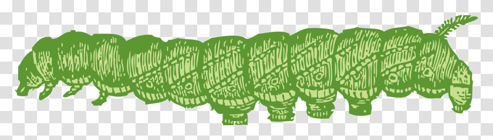 Caterpillar, Green, Dinosaur, Reptile, Animal Transparent Png