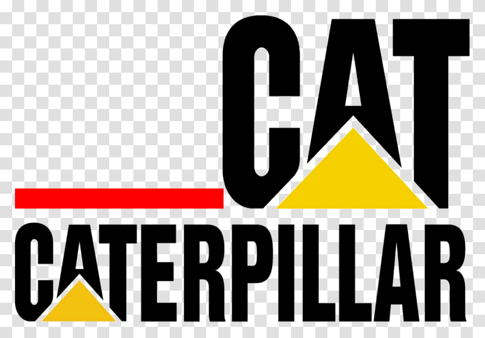 Caterpillar Logo On Yellow Clip Freeuse Caterpillar Logo, Triangle, Label Transparent Png