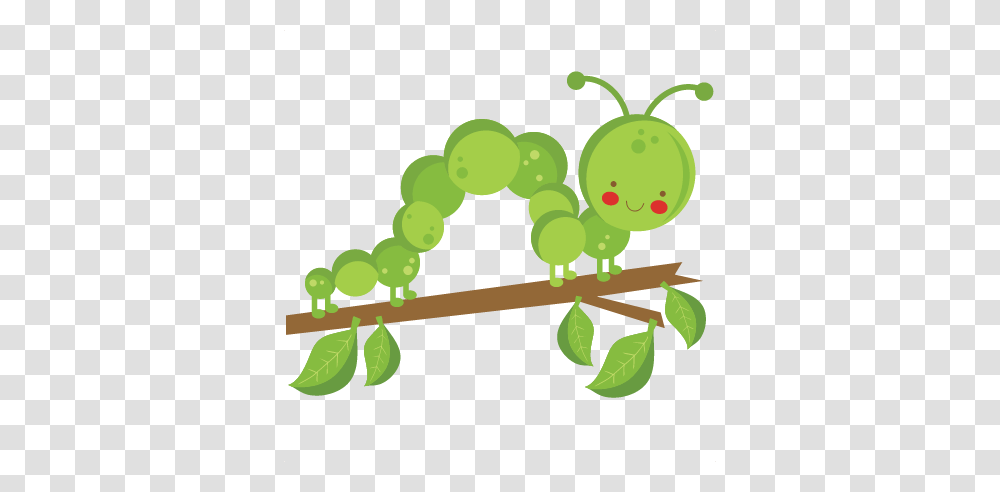 Caterpillar On Twig Scrapbook Cute Clipart, Green, Seesaw, Toy, Bed Transparent Png